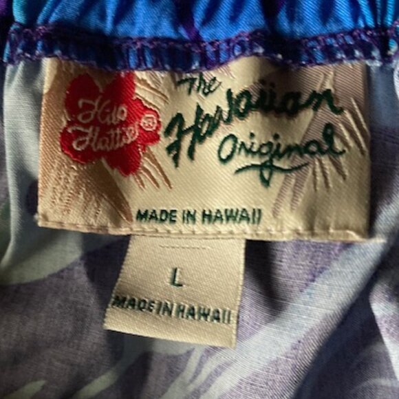 HILO HATTIE HAWAIIAN ALOHA RESORT WEAR ORIGINAL MADE IN HAWAII BLUES GREEN NEW L - Picture 3 of 12